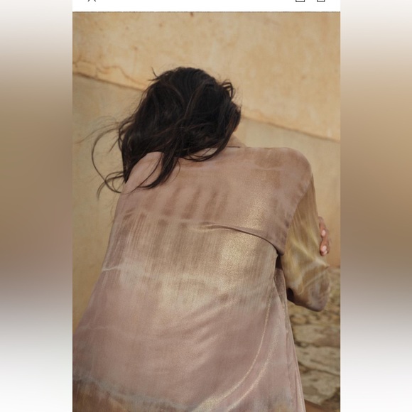 Zara TIE DYE FOIL PRINT SHIRT - Picture 3 of 10